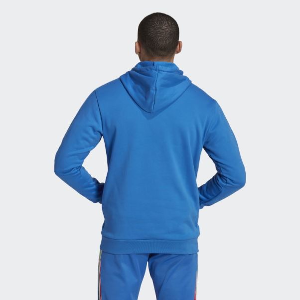 Sweat à Capuche 3 Bandes Royal Adidas