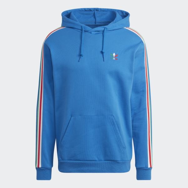 Sweat à Capuche 3 Bandes Royal Adidas