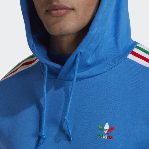 Sweat à Capuche 3 Bandes Royal Adidas