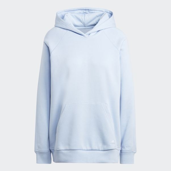 Tout Szn Polaire Boyfriend Sweat à Capuche Adidas Bleu Aube