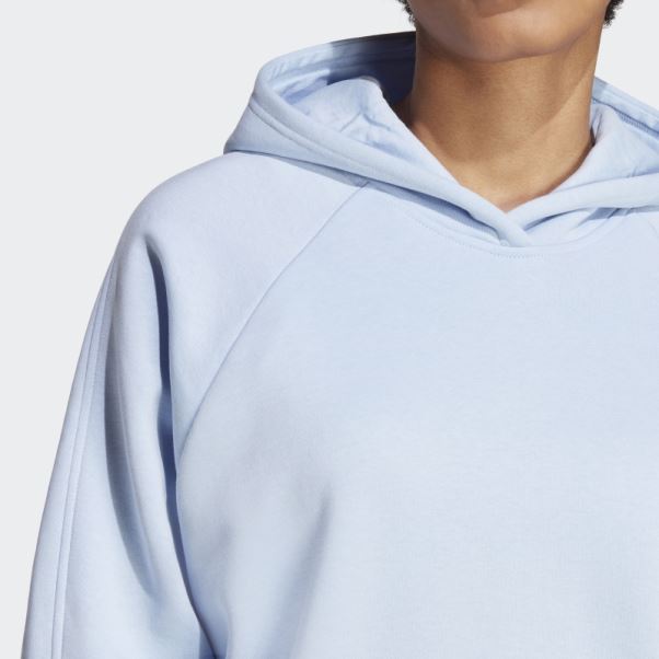 Tout Szn Polaire Boyfriend Sweat à Capuche Adidas Bleu Aube