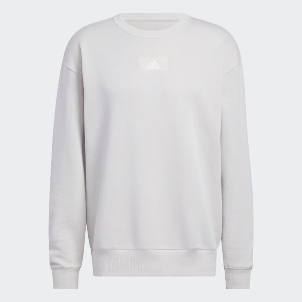 Sweat Adidas Essentials Feelvivid En Molleton De Coton à épaules Tombantes Aluminium