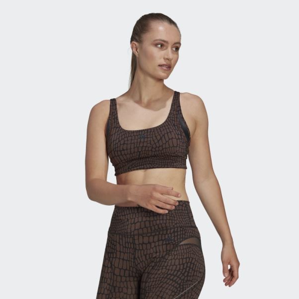 Brassière D'entraînement à Maintien Moyen Adidas Powerimpact Luxe Marron