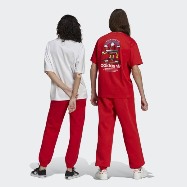 Jogging Sweat De Noël (non Genré) Rouge Adidas
