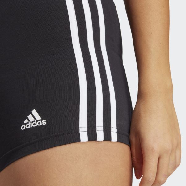 Short Booty En Jersey Simple à 3 Bandes Essentials Noir Adidas