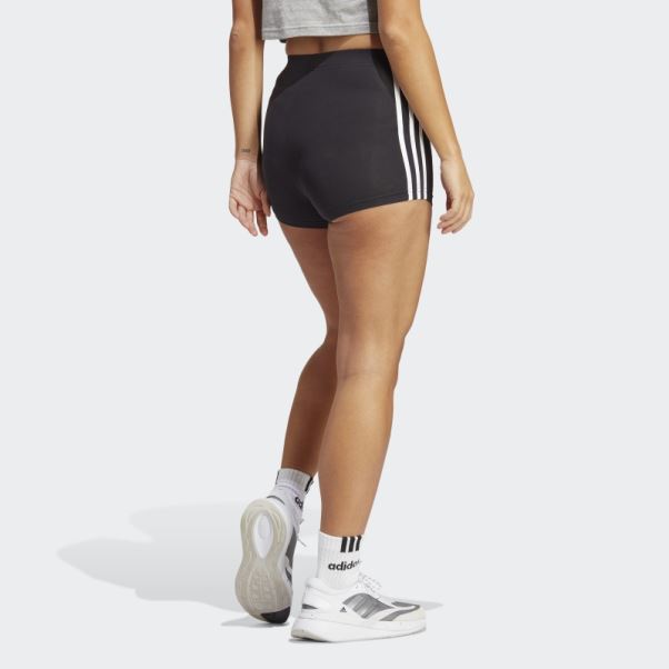 Short Booty En Jersey Simple à 3 Bandes Essentials Noir Adidas