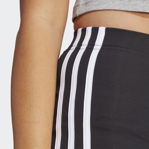 Short Booty En Jersey Simple à 3 Bandes Essentials Noir Adidas