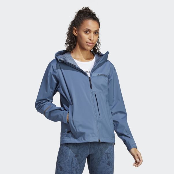 Adidas Terrex Multi Rain.rdy Veste De Pluie 2,5 Couches Acier