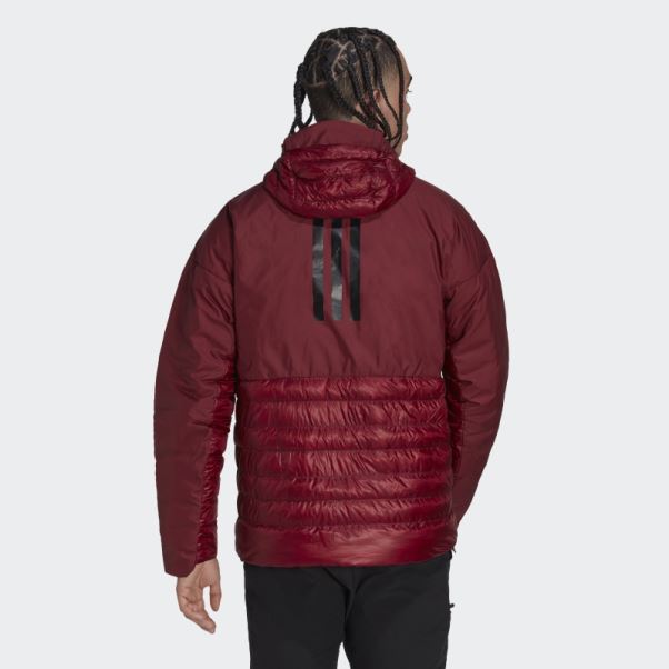 Doudoune à Capuche Terrex Myshelter Rouge Adidas