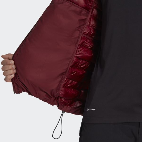 Doudoune à Capuche Terrex Myshelter Rouge Adidas