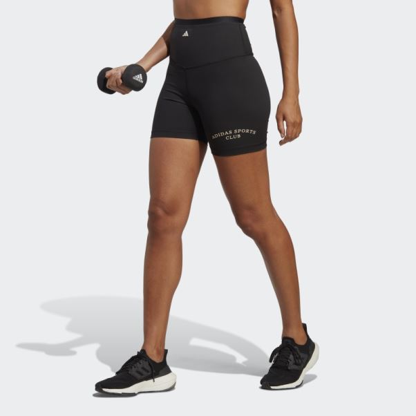 Leggings Sports Club Short Taille Haute Adidas Noir