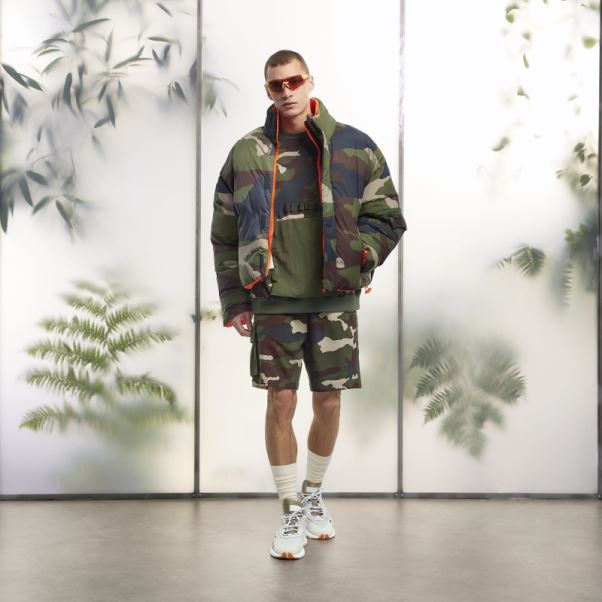 Doudoune Légère En Nylon (tous Genres) Imprimé Camo Adidas