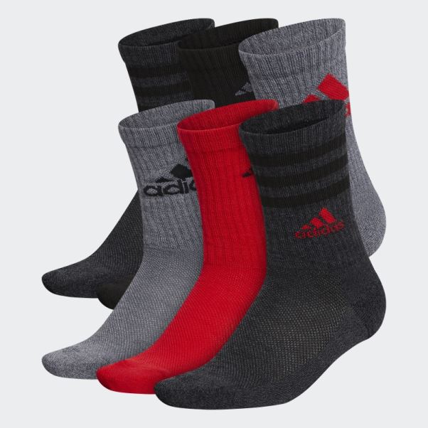 Chaussettes Mi-mollet Matelassées Gris Moyen 6 Paires Adidas