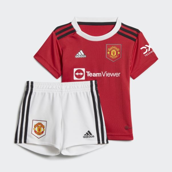 Kit Bébé Domicile Manchester United 22/23 Adidas Real Rouge
