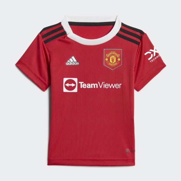 Kit Bébé Domicile Manchester United 22/23 Adidas Real Rouge