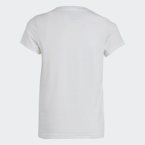 T-shirt En Coton à Gros Logo Adidas Essentials Blanc