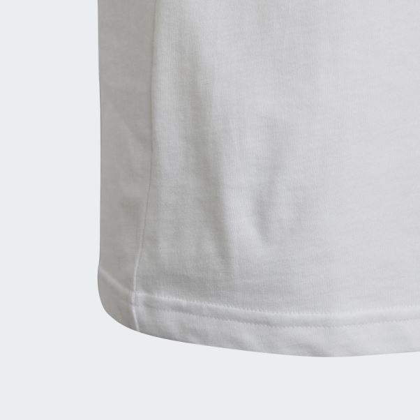 T-shirt En Coton à Gros Logo Adidas Essentials Blanc