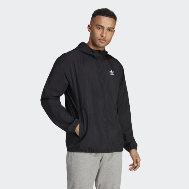 Coupe-vent Adidas Trèfle Essentials Noir