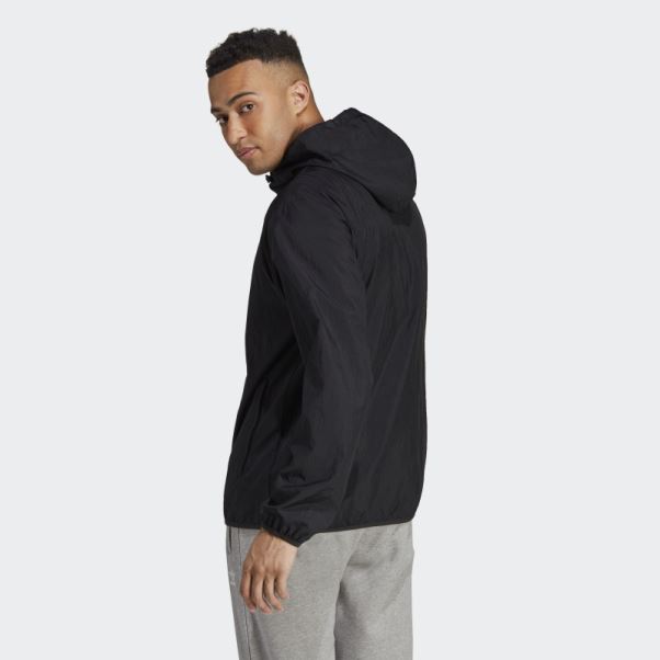 Coupe-vent Adidas Trèfle Essentials Noir
