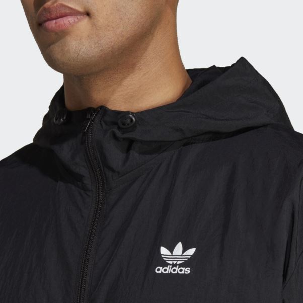 Coupe-vent Adidas Trèfle Essentials Noir