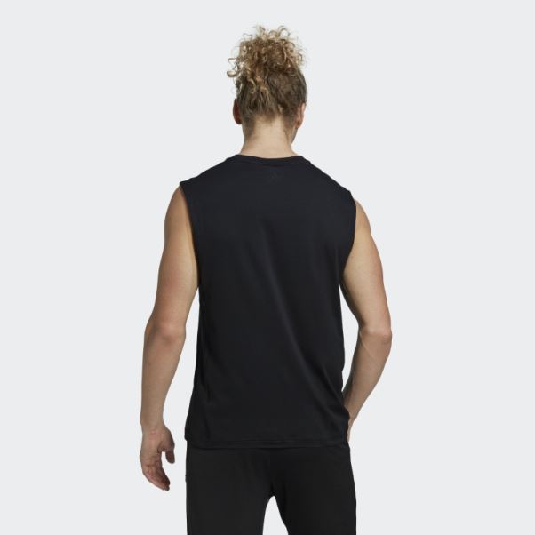 T-shirt Sans Manches Adidas Yoga Noir