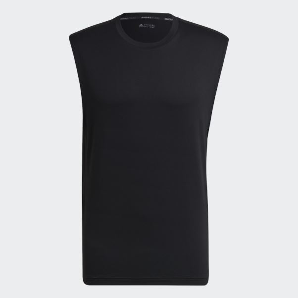 T-shirt Sans Manches Adidas Yoga Noir