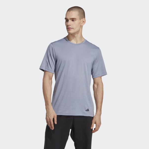 Adidas Yoga Base Training Tee Argent Violet