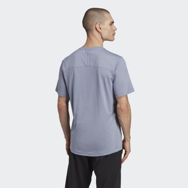 Adidas Yoga Base Training Tee Argent Violet