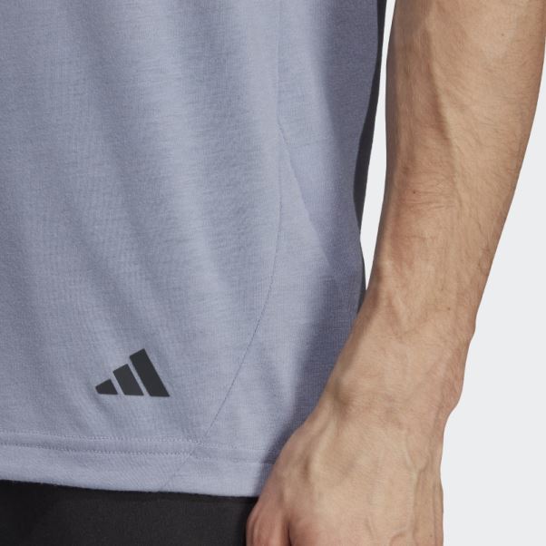 Adidas Yoga Base Training Tee Argent Violet