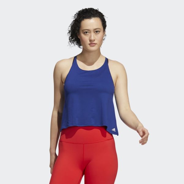 Débardeur De Yoga Bleu Victoire Adidas