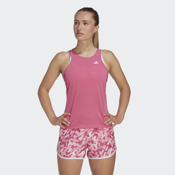 Posséder Le Débardeur De Course à Pied Adidas Fuchsia