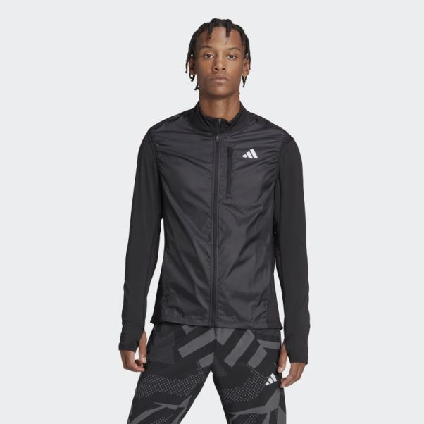 Adidas Possède Le Gilet De Course Noir