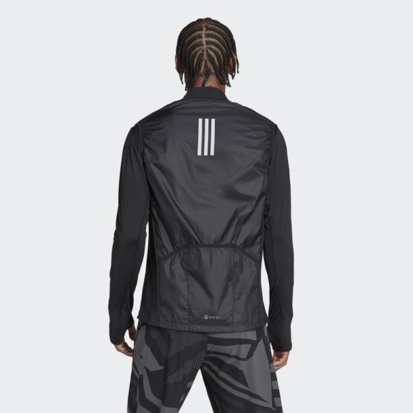 Adidas Possède Le Gilet De Course Noir