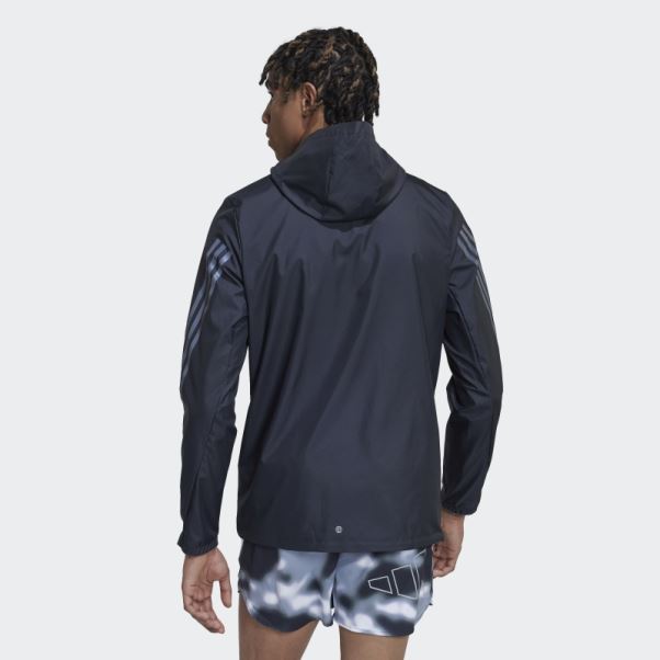 Veste Run Icon Noire à 3 Bandes Adidas