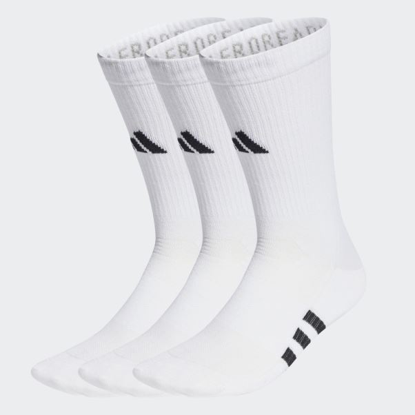 Chaussettes Blanches Adidas Performance Light Crew 3 Paires