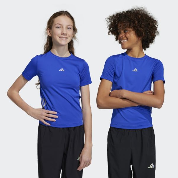 Adidas Aeroready 3 Bandes T-shirt Bleu
