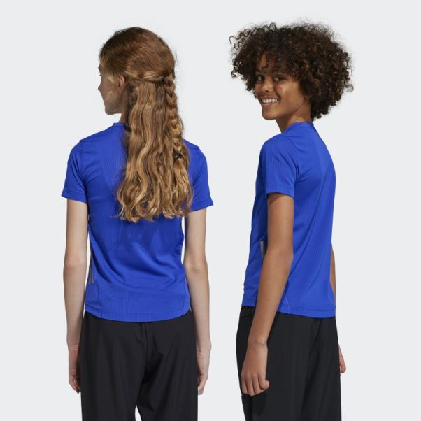 Adidas Aeroready 3 Bandes T-shirt Bleu