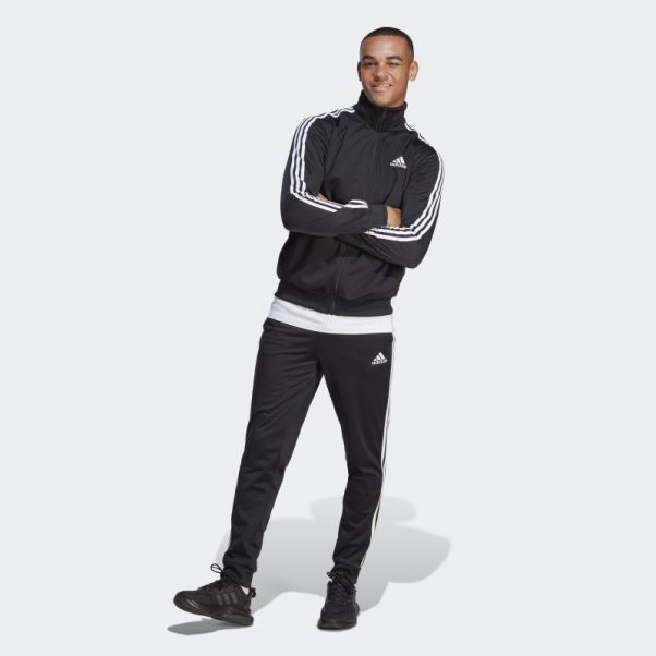 Survetement Basique En Tricot 3 Bandes Noir Adidas