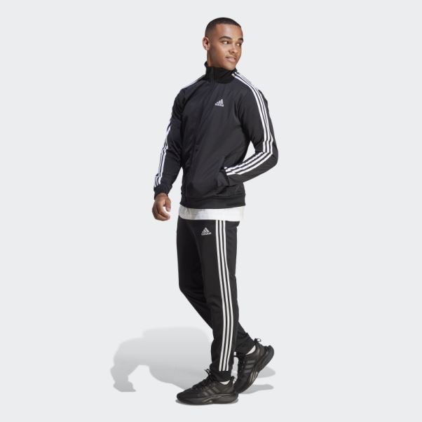 Survetement Basique En Tricot 3 Bandes Noir Adidas