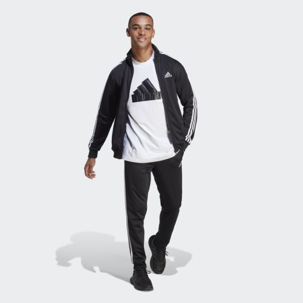 Survetement Basique En Tricot 3 Bandes Noir Adidas