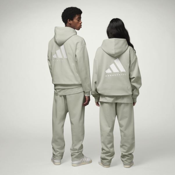 Sweat à Capuche Adidas Basketball Vert Mode