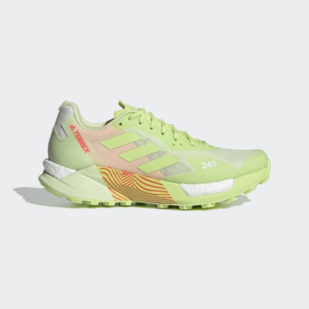 Chaussures De Course Sur Sentier Terrex Agravic Ultra Citron Vert Adidas