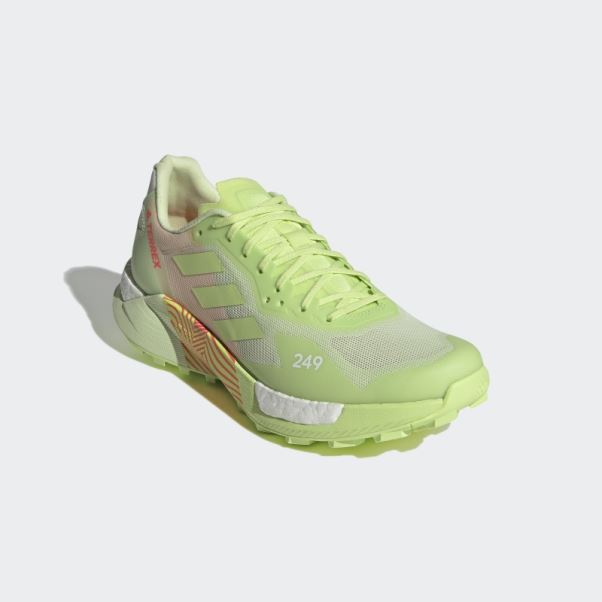 Chaussures De Course Sur Sentier Terrex Agravic Ultra Citron Vert Adidas