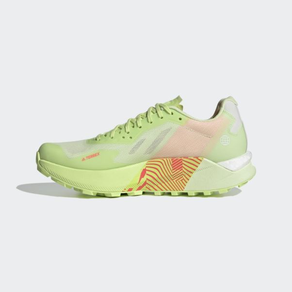 Chaussures De Course Sur Sentier Terrex Agravic Ultra Citron Vert Adidas