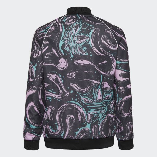 Veste De Survêtement Adidas Allover Print Sst Noire