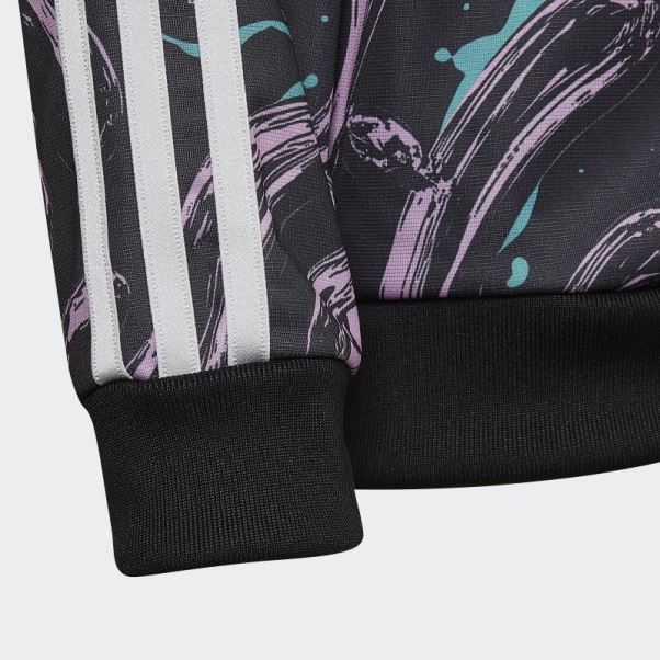 Veste De Survêtement Adidas Allover Print Sst Noire