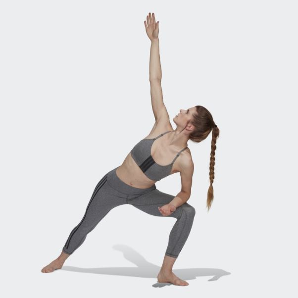Soutien-gorge à Maintien Léger Adidas Aeroimpact Training Gris Foncé Chiné