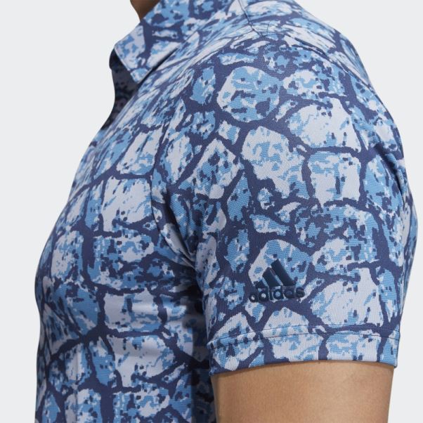 Polo En Contenu Recyclé Adidas Cobblestone Aqua