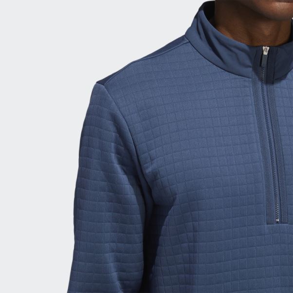 Pull Adidas Dwr 1/4-zip Bleu Marine