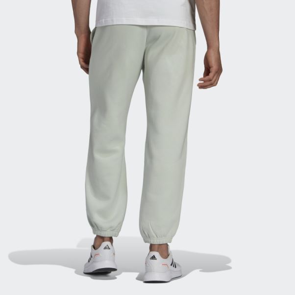 Pantalon De Jogging Droit En Molleton De Coton Adidas Essentials Feelvivid Vert